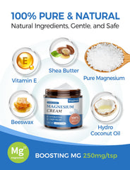 Relaxed legs after massage with magnesium cream