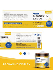 Hydrated skin after applying magnesium cream