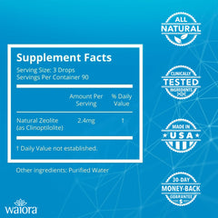 Waiora NCD Zeolite Drops bottle pictured for immune support