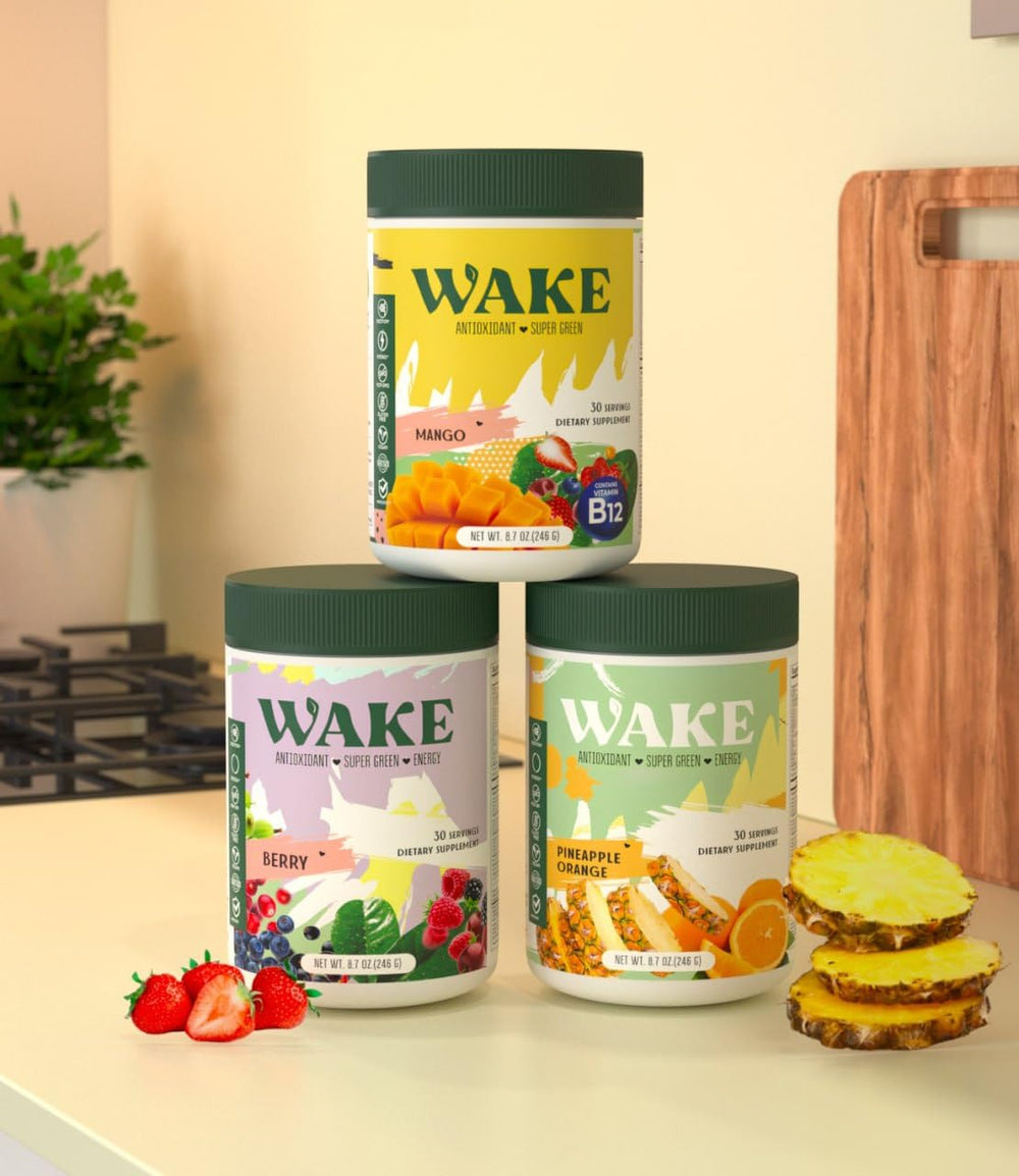 Assorted Berry Blend ingredients: acai, camu camu, blueberries