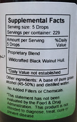 Black walnut hull illustration highlighting herbal extract