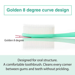 Close-up of 4,000 dense bristles on WANGTA toothbrush