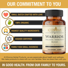 Warrior - organic immune system support bottle with herbal ingredients