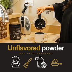 Serving suggestion: coffee with collagen bone broth powder