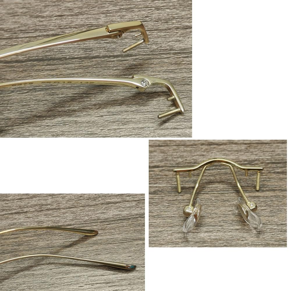 Flat washers and hex nuts for eyewear frames