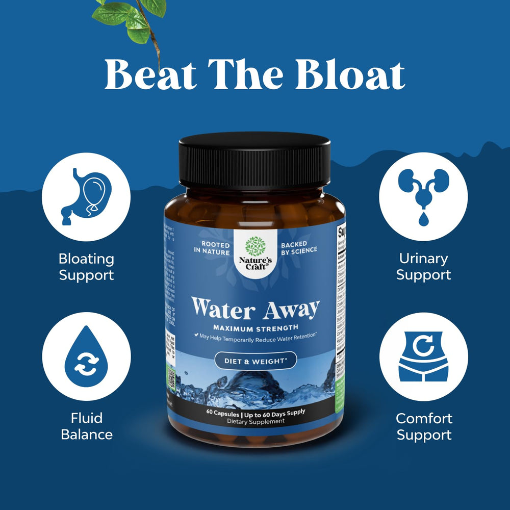 Green tea leaves and Water Away blend