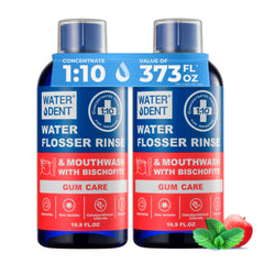 WATER DENT Concentrated Rinse Apple Mint bottle front view (16.9 fl oz)