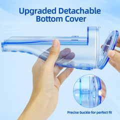 Upgraded 300ml water tank for extended cleaning