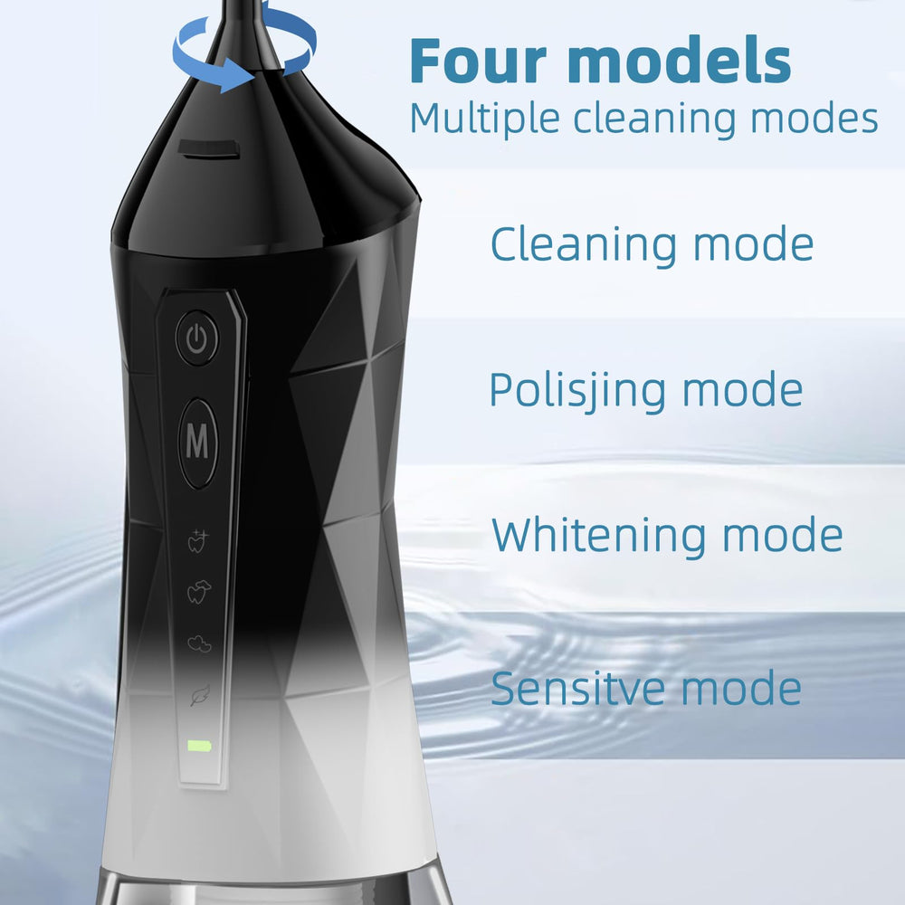 Rechargeable battery indicators on the flosser