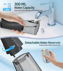 USB-C rechargeable water flosser with charging cable