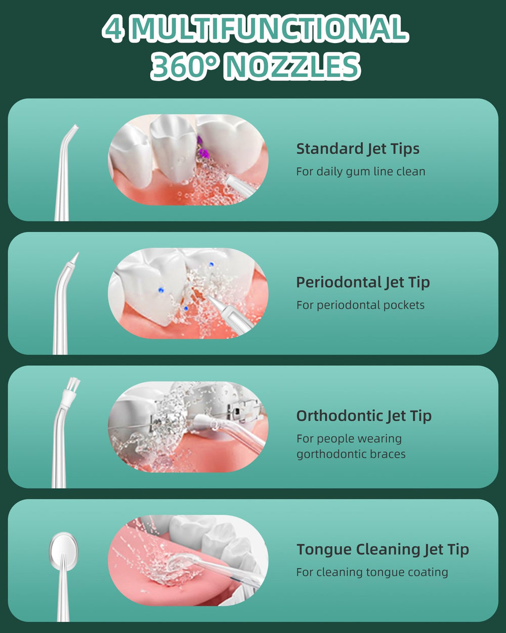 Cordless design Water Dental Flosser Pearl White