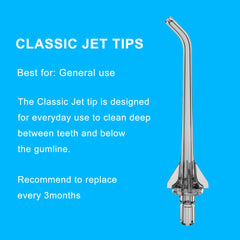 Transparent ABS plastic nozzle close-up for COSLUS flosser tips