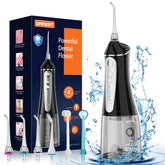 Water dental flosser with four flossing modes for teeth cleaning