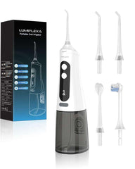 Front view of Water Dental Flosser in white with 300ml reservoir
