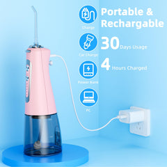 Six replaceable jet tips for pink water flosser