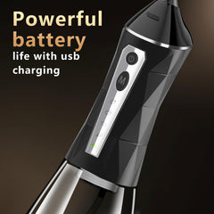 Angle view of Water Flosser in black 320ml tank