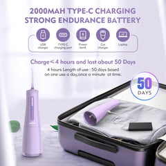 IPX7 waterproof water flosser for bathroom use