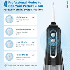 Braces and implants cleaning with water flosser