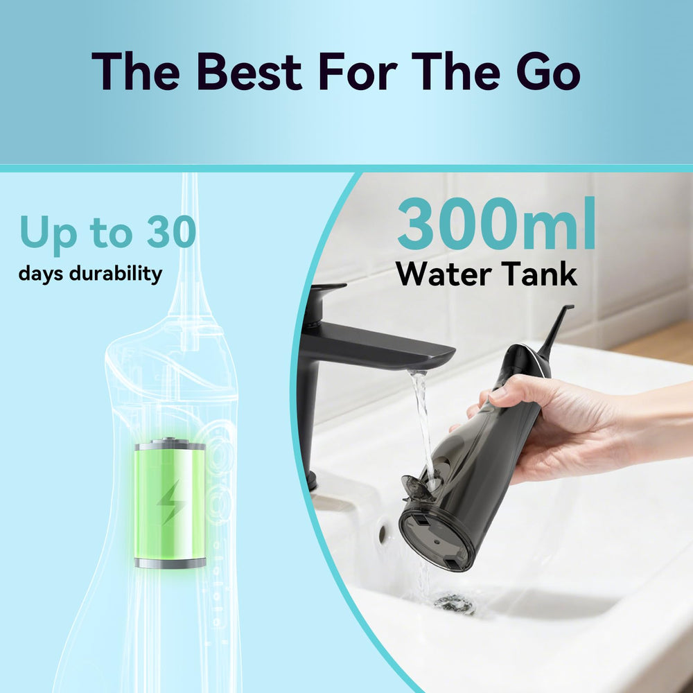 Braces-friendly tip in use with rotating nozzle