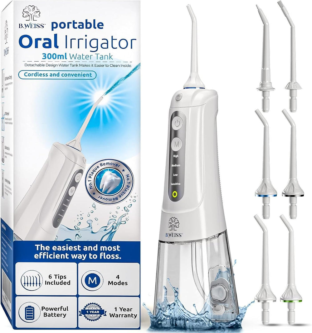 Porcelain white water flosser cordless pick for teeth