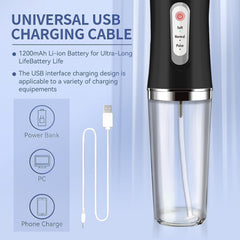 Includes tips, nozzle, and charging cable