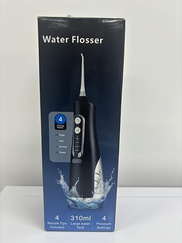 IPX7 waterproof rechargeable water flosser with 310ml tank