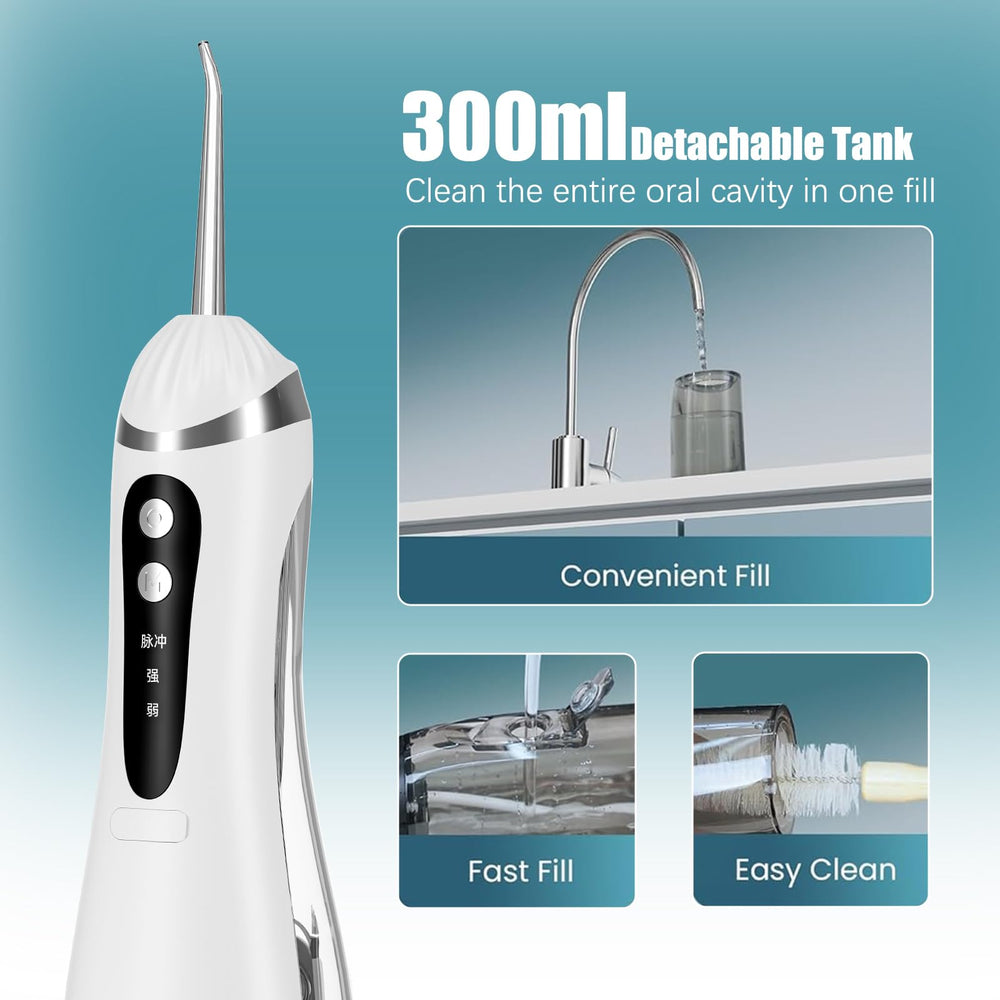 IPX7 waterproof cordless water flosser