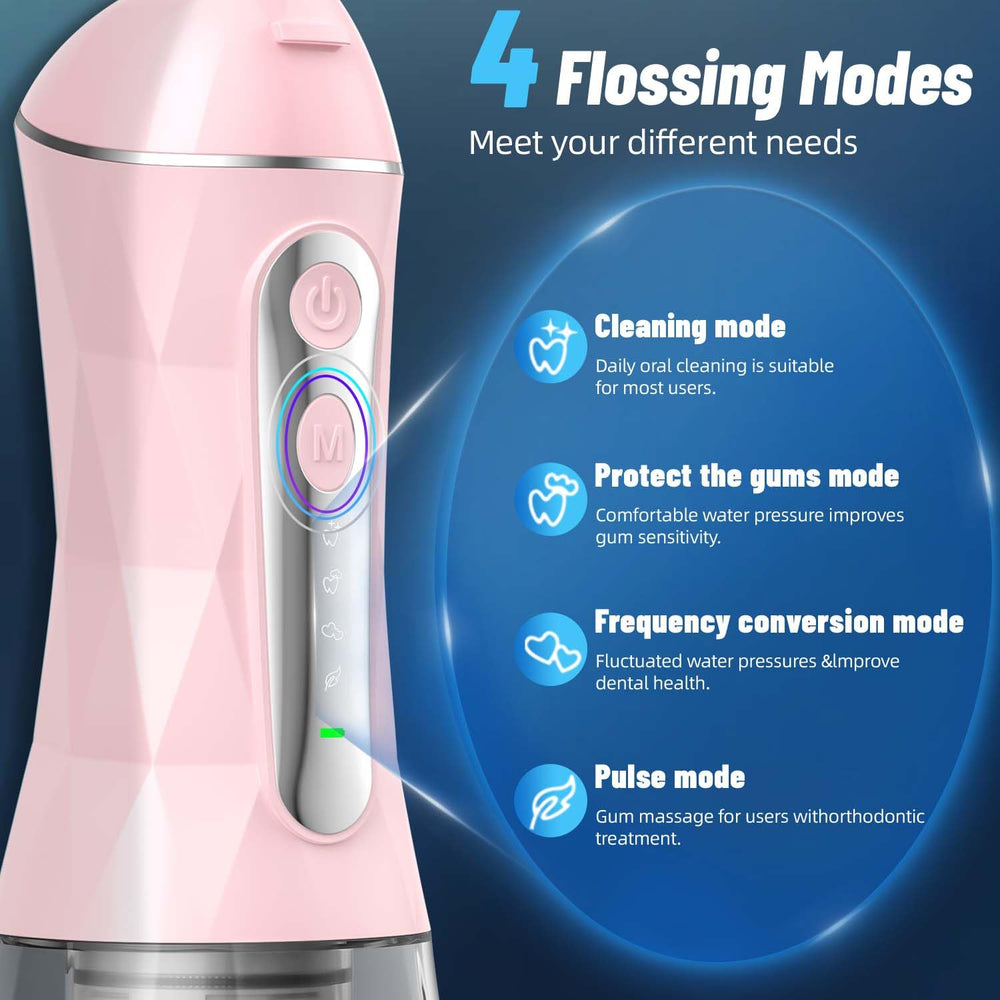 Five nozzle attachments included with Water Flosser