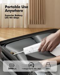 Package contents: flosser, six nozzles, USB-C cable, user manual