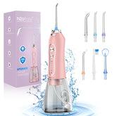 Pink Water Flosser handheld with 300ml tank