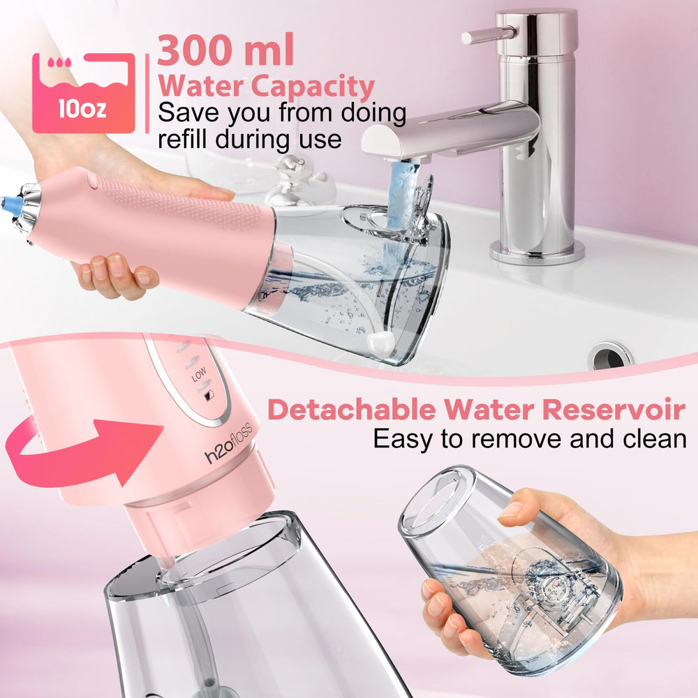 Ergonomic pink handle with nozzle attachment