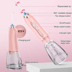 Six multifunction nozzles for diverse dental cleaning