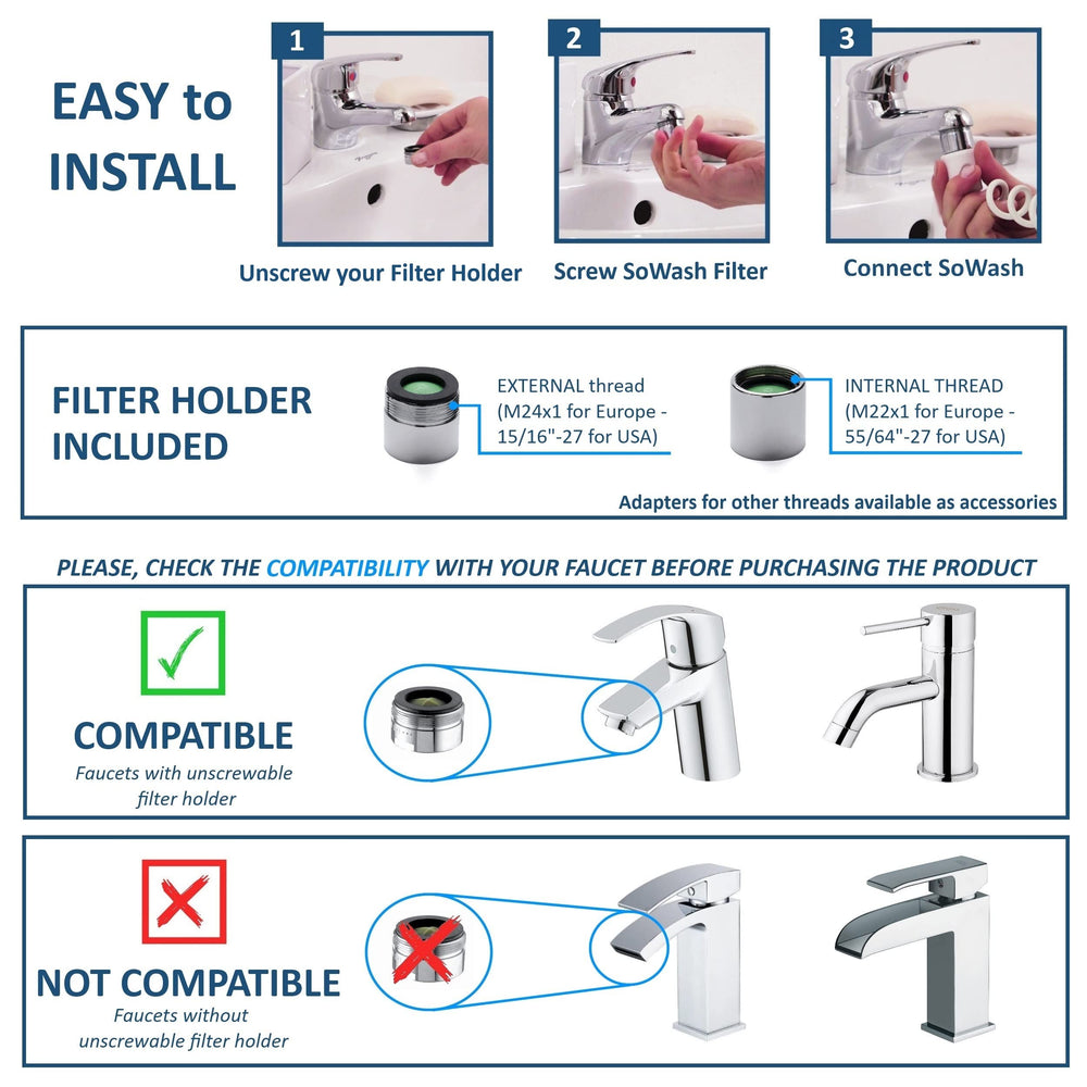 Seven interchangeable tips for different cleaning needs
