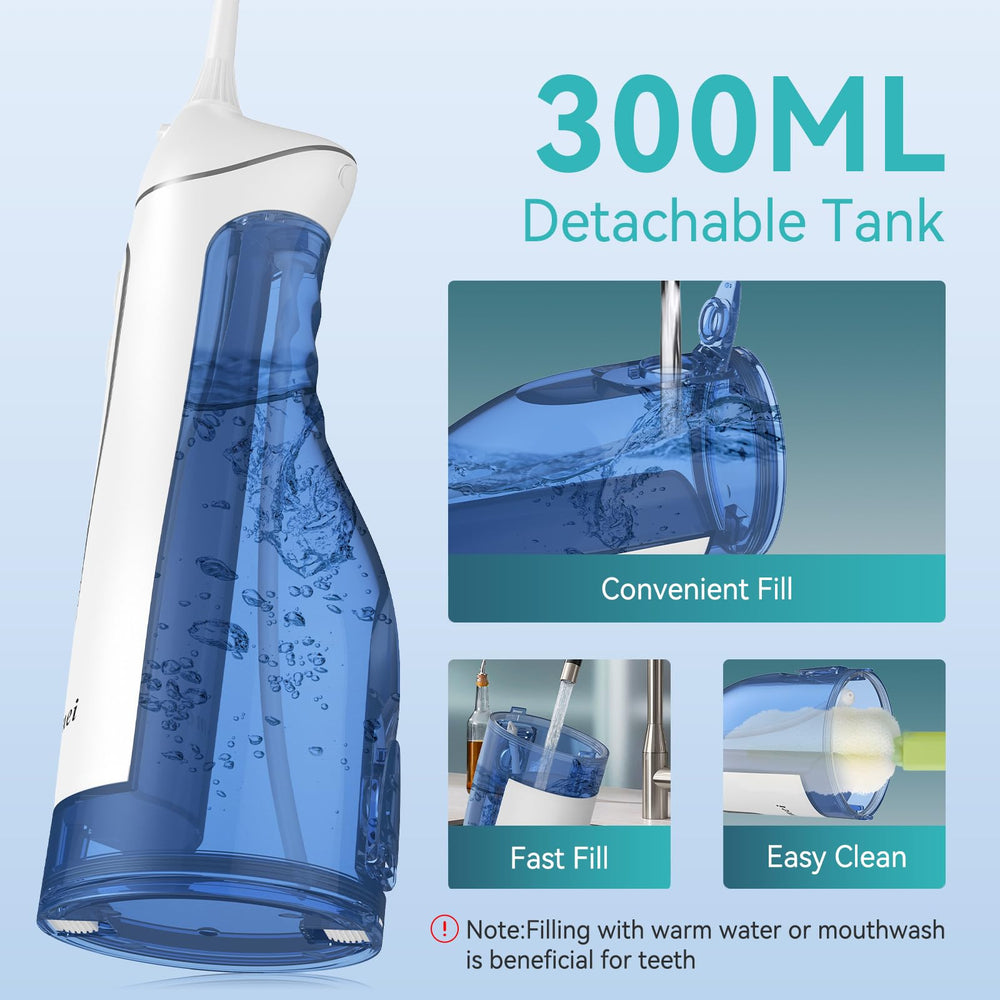 Water flosser showing four operating modes