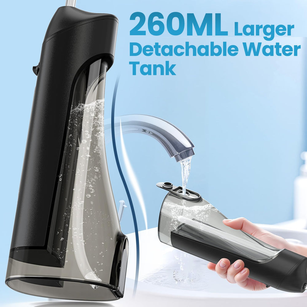 360-degree rotating flosser head for thorough cleaning between teeth