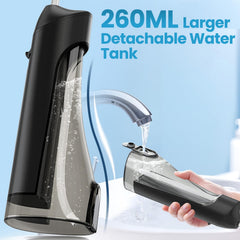360-degree rotating flosser head for thorough cleaning between teeth