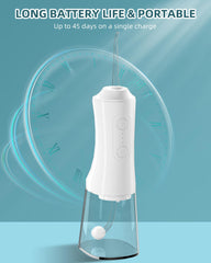 Portable travel-ready OKALA water flossers in white set