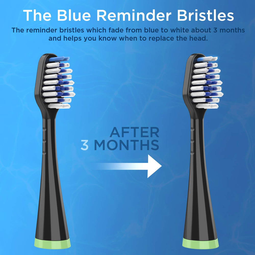Brush head with built-in replacement reminder