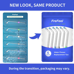 Color-coded Waterpik Plaque Chaser tips for family members