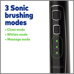 Included accessories: 2 toothbrush heads and 5 flosser tips