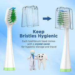 End-rounded bristles for plaque removal and gum protection