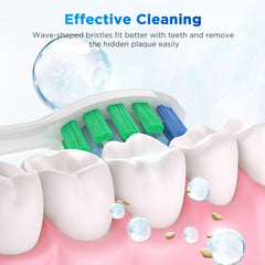 Wave-shaped bristles for effective cleaning