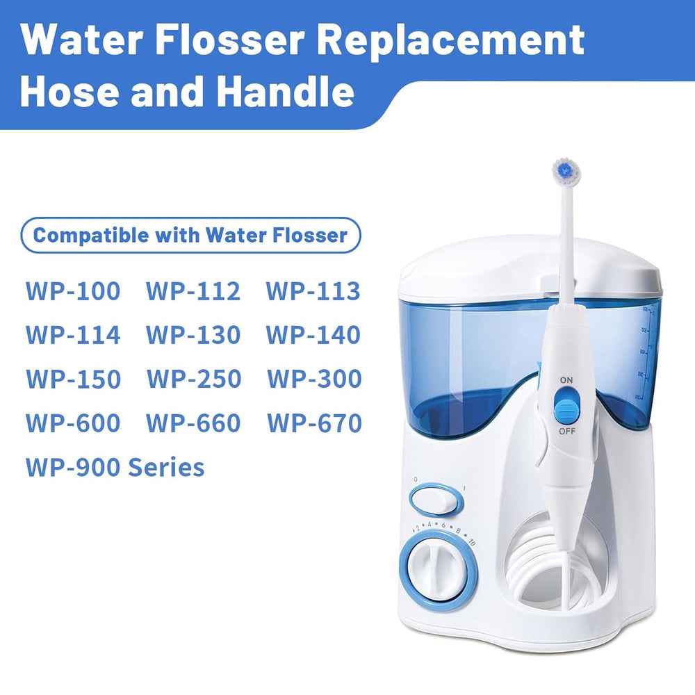 Water flossing hose and plastic handle assembly for Waterpik WP-series