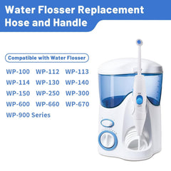 Water flossing hose and plastic handle assembly for Waterpik WP-series