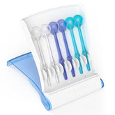 Six color-coded tongue cleaner tips for Waterpik replacement set.