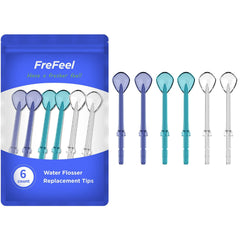 Waterpik replacement head set with 6 tongue cleaner tips