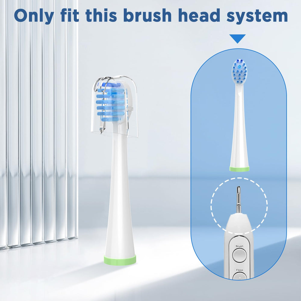 Toothbrush heads with crystal hygienic covers