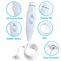 Waterpik replacement hose and handle close-up