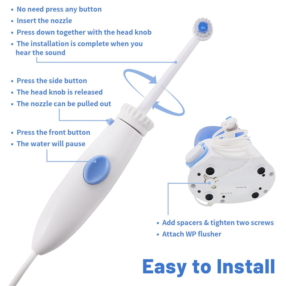 Contents of the replacement handle kit for Waterpik WP series