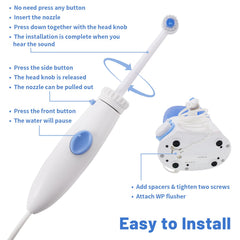 Contents of the replacement handle kit for Waterpik WP series